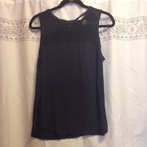 H&M lacy blue tank top